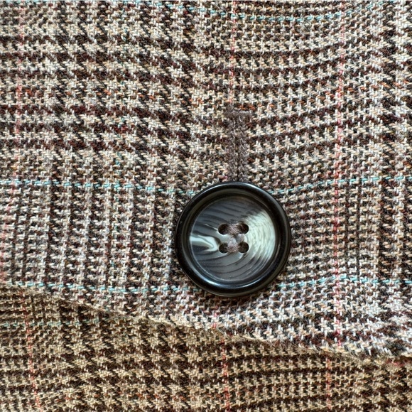 90s Plaid WoolBlend Blazer Jones New York Essentials Size 16 Preppy Academia - Picture 2 of 7